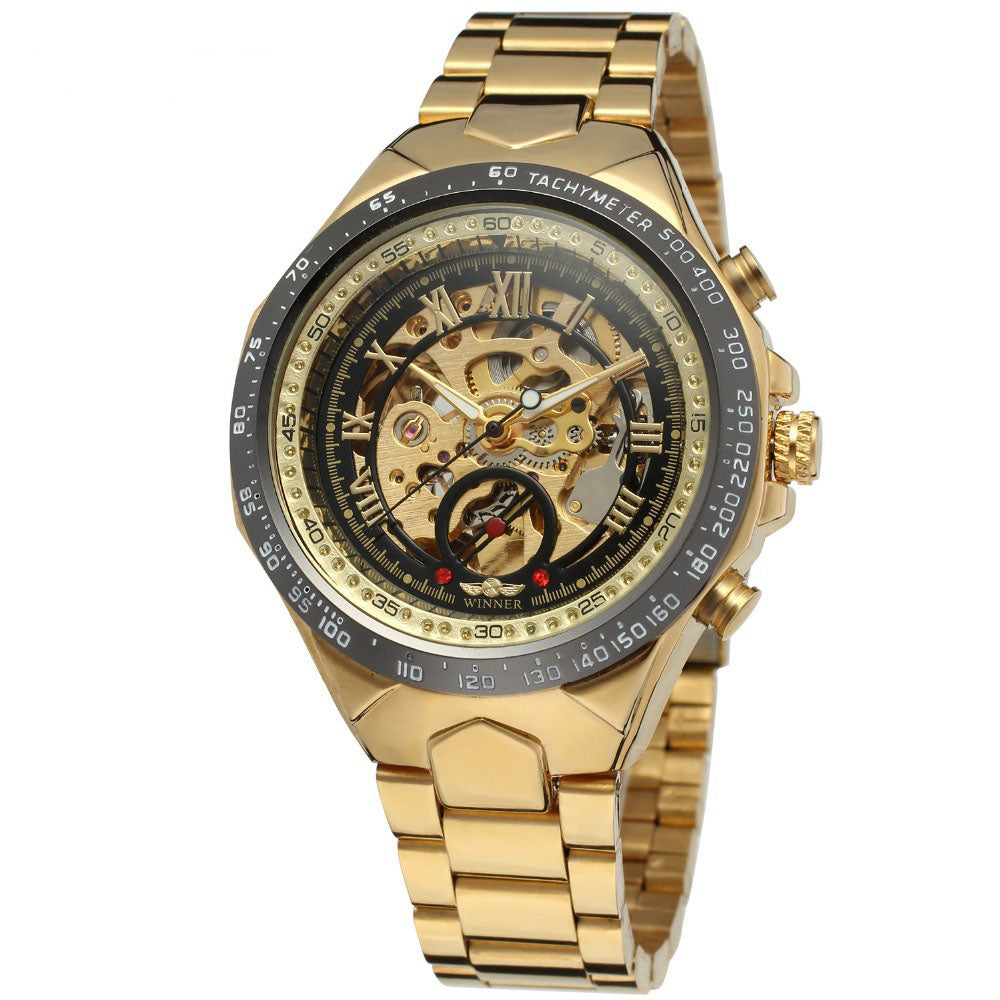 All-steel Hollow Automatic Mechanical Watch For Men