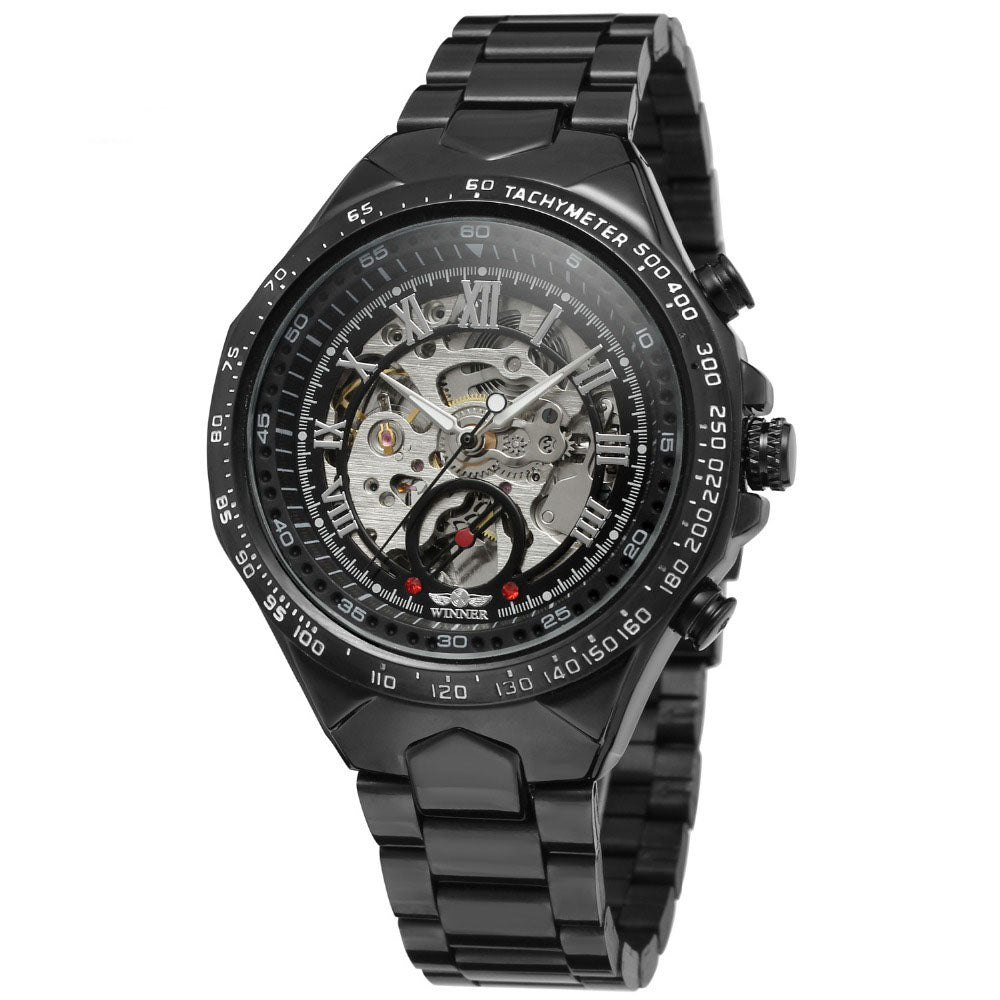 All-steel Hollow Automatic Mechanical Watch For Men